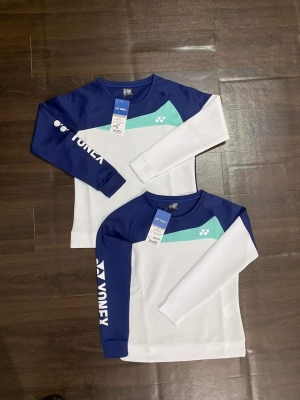 Aó Yonex dài tay xanh lơ trắng